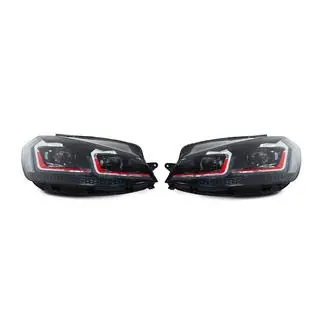 Front Headlights Red (2017-2020, 2 pcs) Volkswagen Golf 7/E-Golf 2012-2020 photo 2