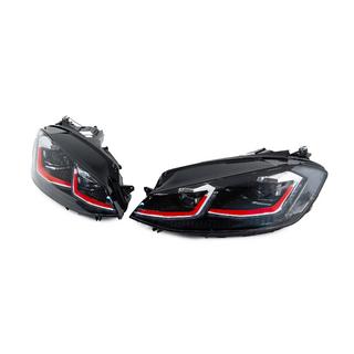 Front Headlights Red (2017-2020, 2 pcs) Volkswagen Golf 7/E-Golf 2012-2020 photo 4