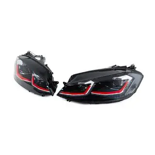 Front Headlights Red (2017-2020, 2 pcs) Volkswagen Golf 7/E-Golf 2012-2020 photo 4
