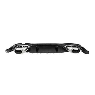 Rear diffuser with exhaust tips E63-Desgin Silver (for AMG/AMG-Line 2020-2024) photo 2