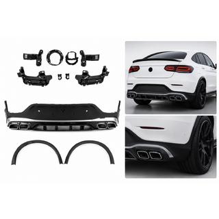 Rear Diffuser with Tips Silver (AMG63 Design 2020-2022)