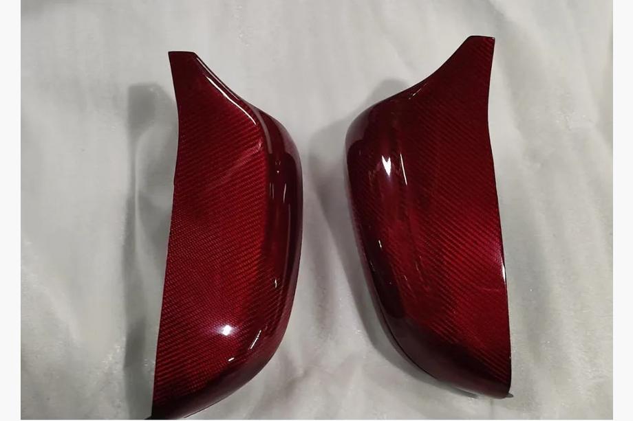 BMW 7 Series G11/G12 2015-2022 Mirror Covers M-Look V4 (Red Carbon) Image
