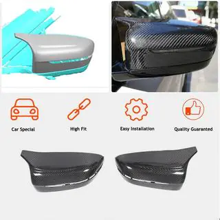 Mirror Covers M-Look V4 (2018-2021, Red Carbon) BMW 8 Series G14/G15/G16 2018- photo 2