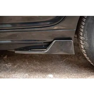 Universal Flap Side Skirt Extensions Type-D (2 pcs, Gloss Black, ABS Plastic) photo 1