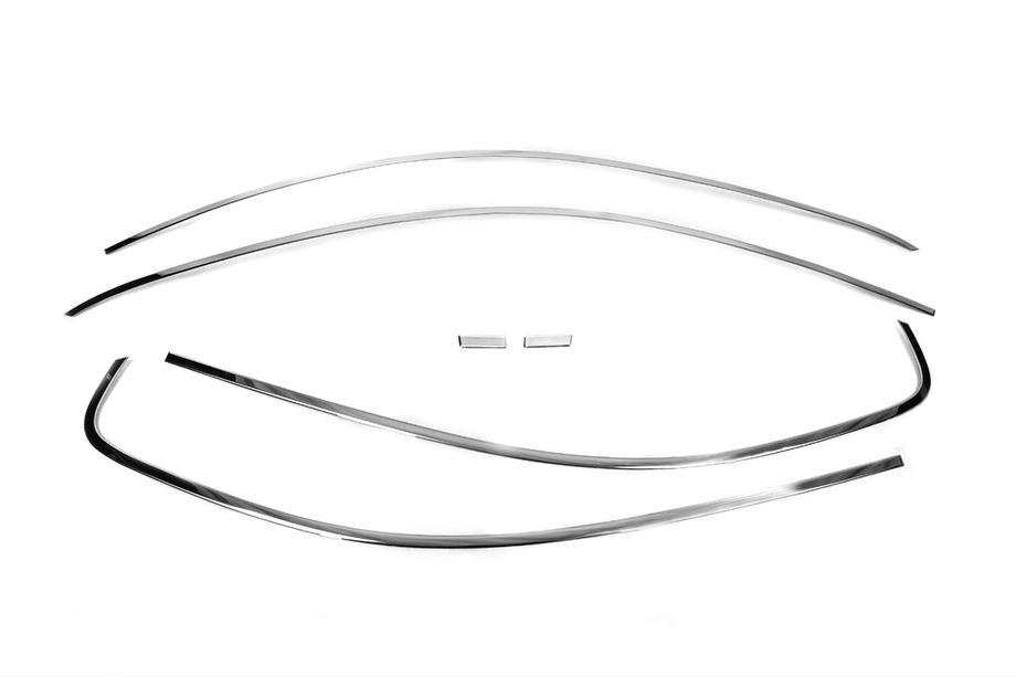 Volkswagen Jetta 2011-2018 Upper window trims 6 pcs, stainless steel Photo 2