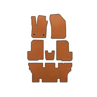 EVA Floor Mats (3 Rows, 7-Seater, Orange)