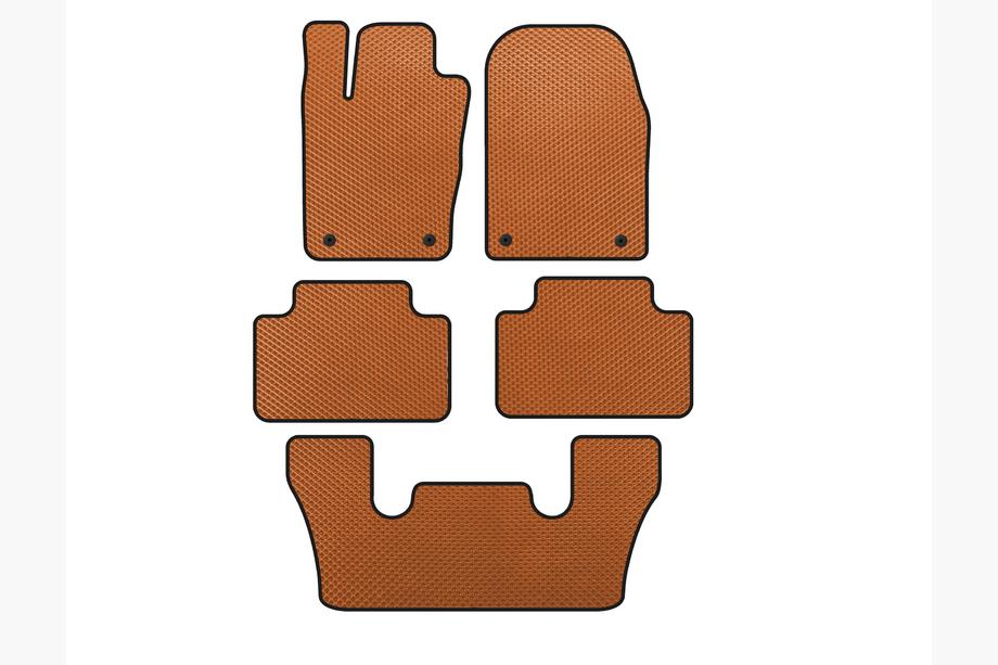 Dodge Durango 2010- EVA Floor Mats (3 Rows, Orange) Image