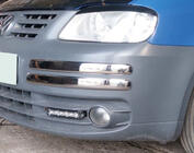 Volkswagen Caddy 2004-2010 Stainless steel front bumper corner protectors (4 pcs) OmsaLine - Italian Stainless Steel photo 1