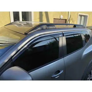 Window deflectors with chrome trim (4 pcs, Niken) photo 1