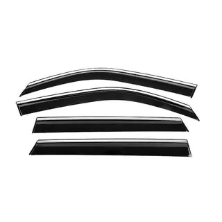 Window deflectors with chrome trim (4 pcs, Niken) photo 2
