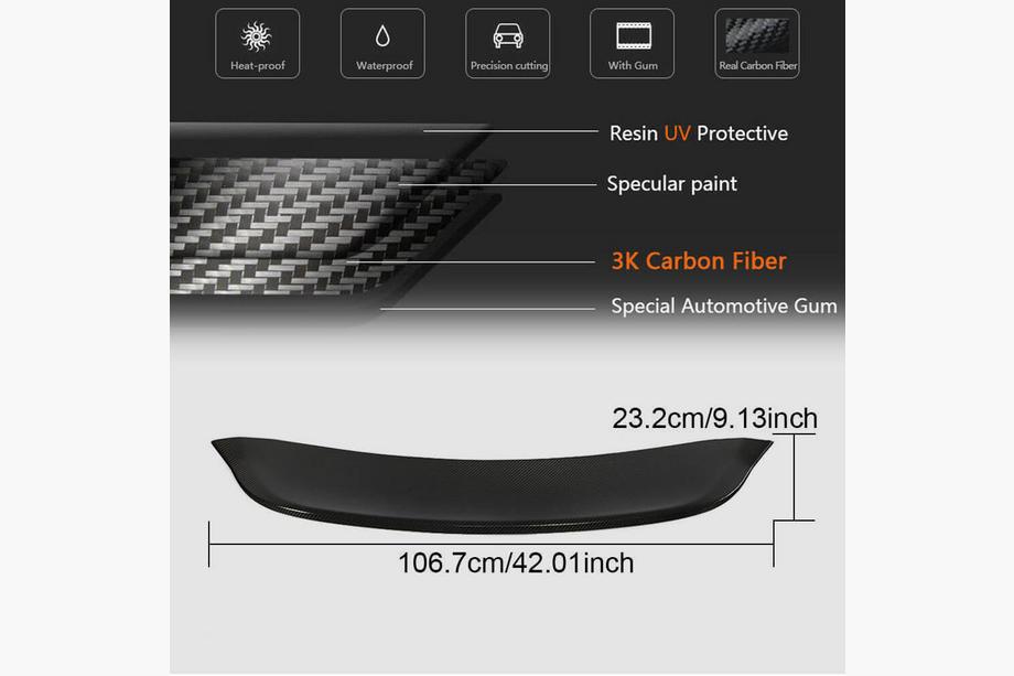 Porsche Boxster/Cayman 982 (718) 2016- Spoiler V1 (for Boxster, Carbon) Photo 4