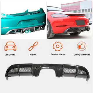 Rear Bumper Diffuser V1 (2016-2019, Carbon) photo 2