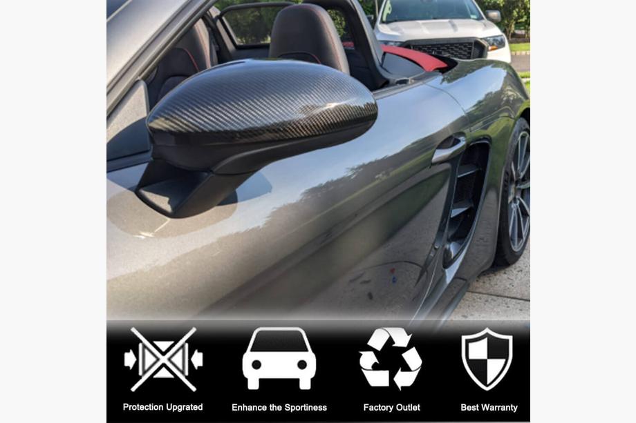 Porsche Boxster/Cayman 982 (718) 2016- Mirror Covers (Carbon) Photo 2