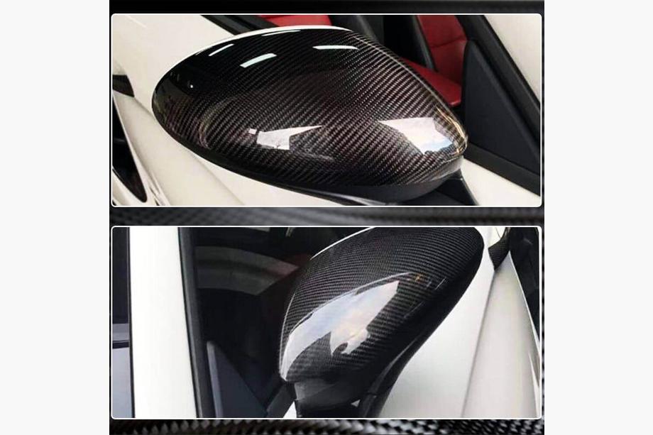 Porsche Boxster/Cayman 982 (718) 2016- Mirror Covers (Carbon) Photo 11