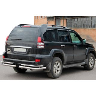 Rear double corner bars AK003-1 (2 pcs, stainless steel) Toyota Land Cruiser Prado 120 2002-2009 photo 3