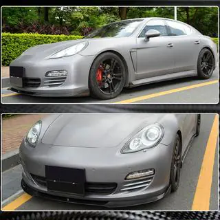 Front Bumper Lip Spoiler (for Base 2009-2013, Carbon) photo 3