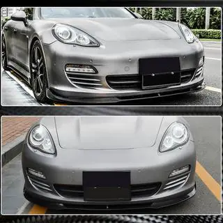 Front Bumper Lip Spoiler (for Base 2009-2013, Carbon) photo 4