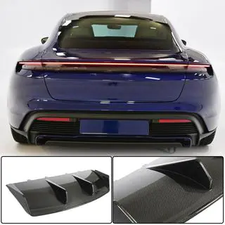Rear Bumper Diffuser (for 2019-2024 Turbo S SD, Carbon) photo 1