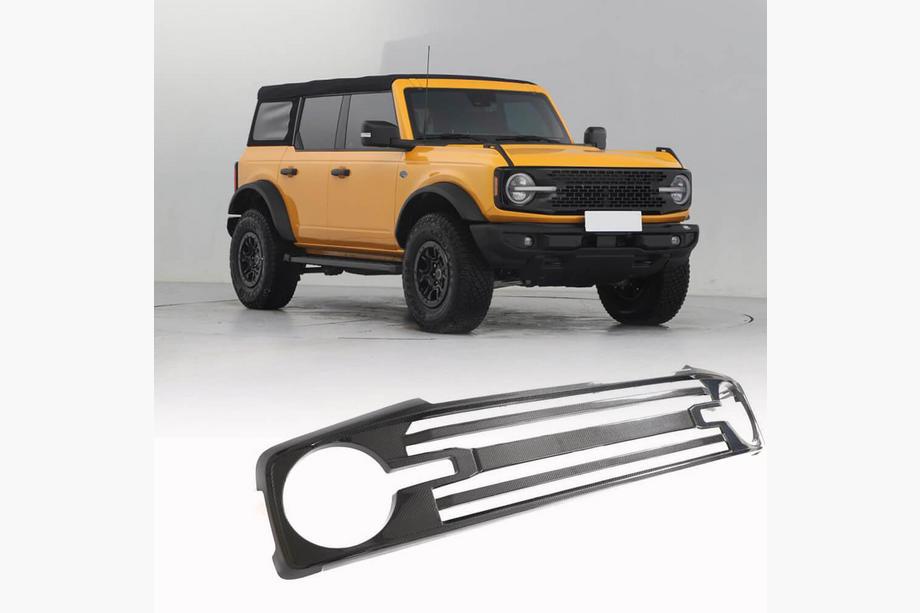 Ford Bronco 2021- Front Grille V2 (Carbon) Image