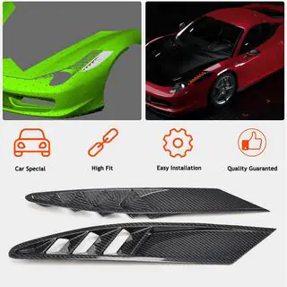 Front Bumper Extensions V1 (2011-2013, Carbon) Ferrari 458 Italia 2009-2015 photo 2
