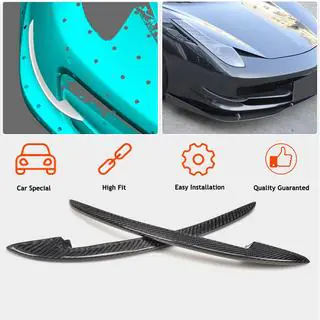 Front Bumper Extensions V2 (2011-2013, Carbon) Ferrari 458 Italia 2009-2015 photo 2