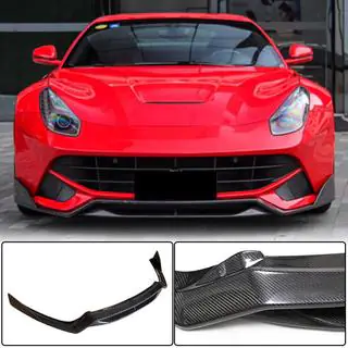 Front Bumper Lip Spoiler (2012-2014, Carbon) Ferrari F12 Berlinetta 2012-2017 photo 1
