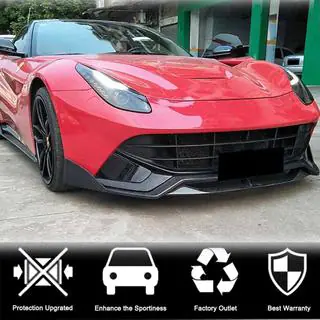 Front Bumper Lip Spoiler (2012-2014, Carbon) Ferrari F12 Berlinetta 2012-2017 photo 2