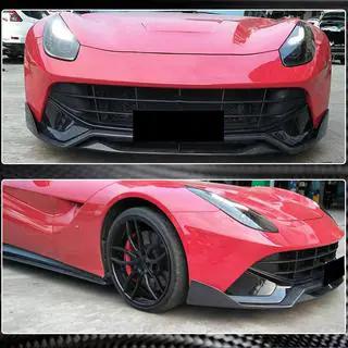 Front Bumper Lip Spoiler (2012-2014, Carbon) Ferrari F12 Berlinetta 2012-2017 photo 3