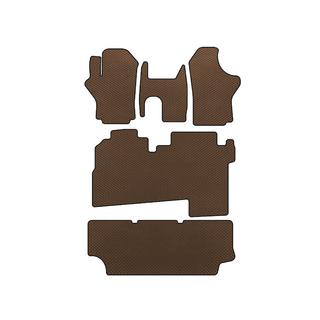 EVA Floor Mats (2004-2007, 3 Rows, 8-Seater, Brown) Hyundai H200, H1, Starex 1998-2007