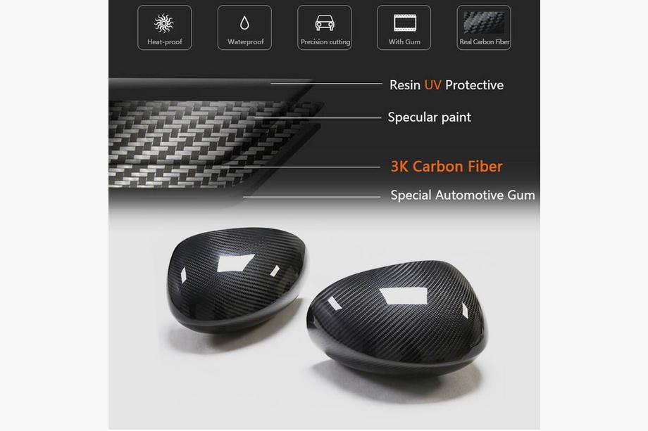 Dodge Challenger 2008-2023 Mirror Covers (Carbon) Photo 5