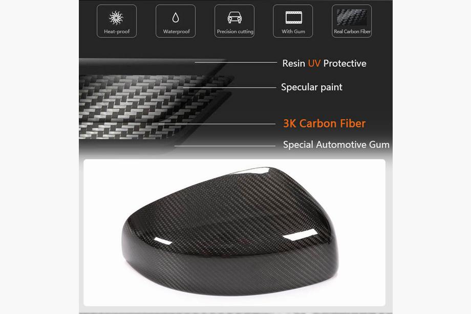Nissan 370Z 2008-2021 Mirror Covers (Carbon) Photo 4