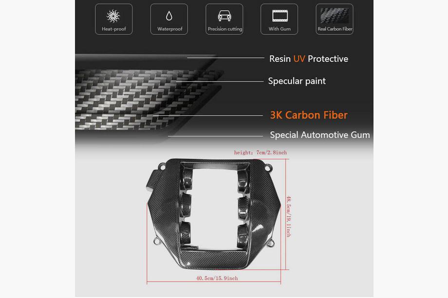 Nissan GT-R 2008-2025 Engine Cover (2009-2015, Carbon) Photo 6