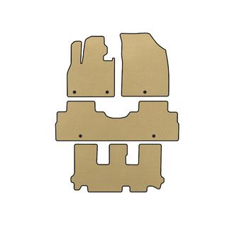 EVA Floor Mats (3 Rows, 8-Seater, Beige) Hyundai Palisade 2018-2025