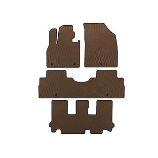 EVA Floor Mats (3 Rows, 8-Seater, Brown) Hyundai Palisade 2018-2025