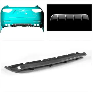 Rear Bumper Diffuser V2 (for Base/S, Carbon) photo 2