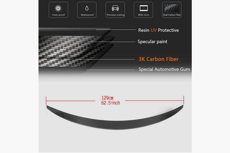 Maserati Quattroporte 2013-2023 Spoiler V4 (Carbon) Photo 6