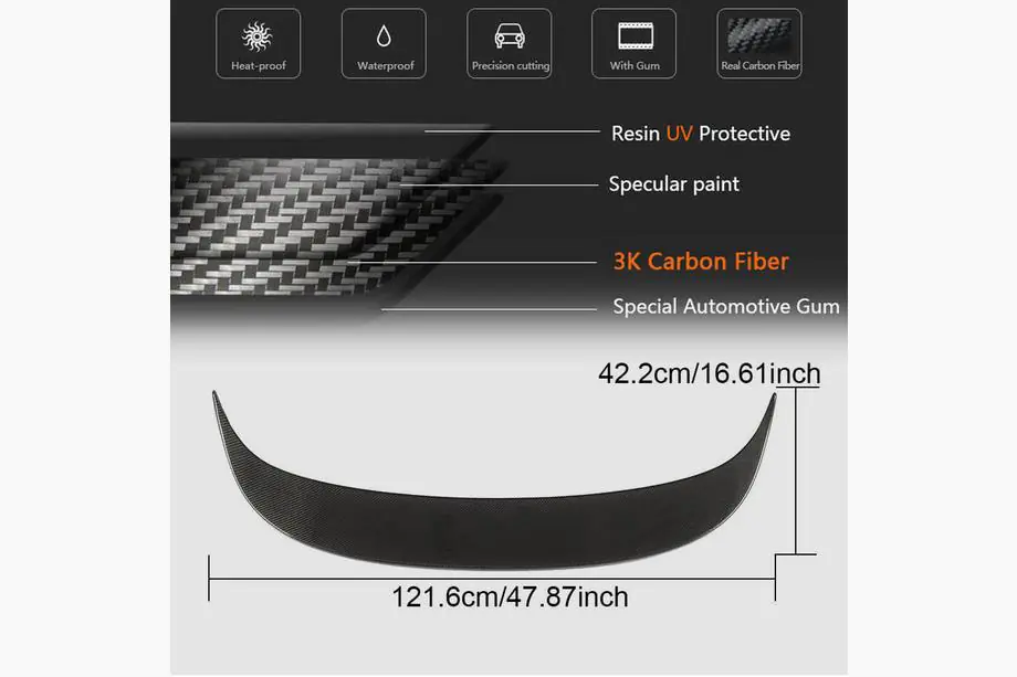Toyota Camry 2017–2023 Spoiler V2 (Carbon) Photo 5