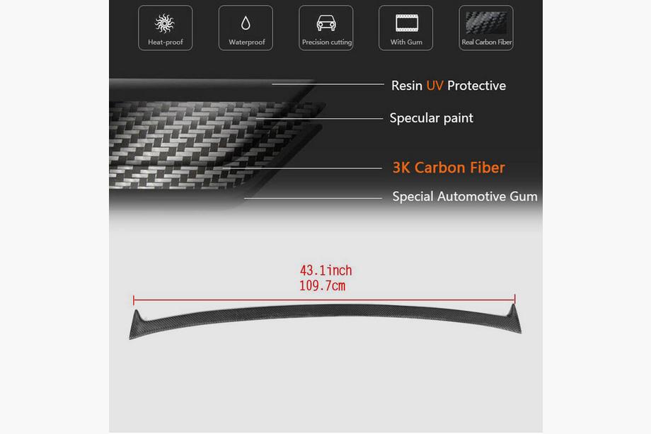 Cadillac ATS 2012-2019 Spoiler Visor (Carbon) Photo 5