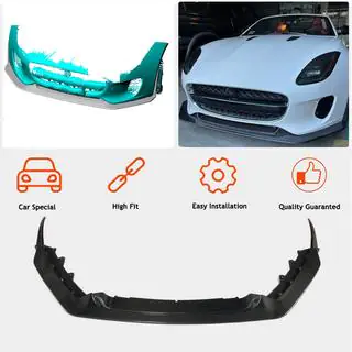 Front Bumper Lip Spoiler (for Base 2017-2019, Carbon) photo 2