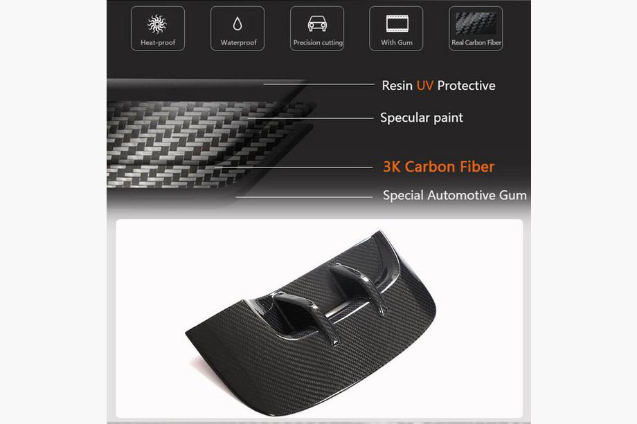 Kia Stinger 2017-2023 Front fender trims (Carbon) Photo 3