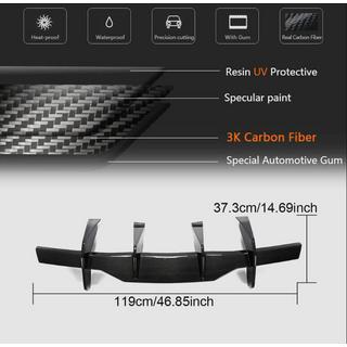 Rear Diffuser V1 (2019-2022, Carbon) Chevrolet Corvette C8 2019- photo 3