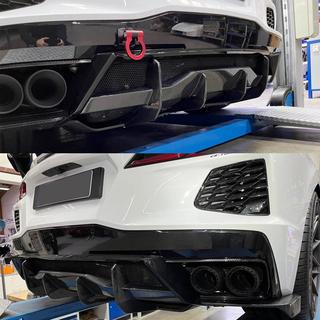 Rear Bumper Diffuser V2 (2019-2022, Carbon) Chevrolet Corvette C8 2019- photo 3