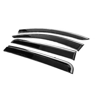 Window Deflectors with Chrome Trim Niken Luxury (4 pcs) photo 2