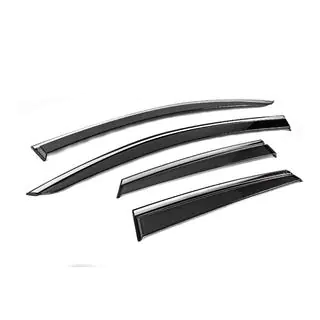 Window Deflectors with Chrome Trim Niken Luxury (4 pcs) photo 3