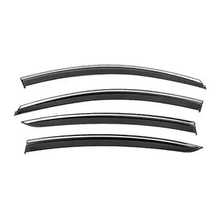 Window Deflectors with Chrome Trim Niken Luxury (SD/HB, 2013-2017, 4 pcs)