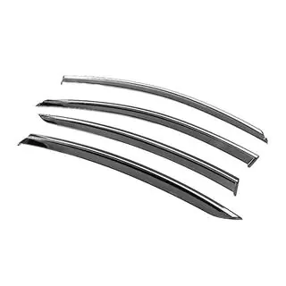 Window Deflectors with Chrome Trim Niken Luxury (SD/HB, 2013-2017, 4 pcs) photo 2