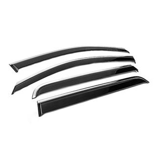 Window Deflectors with Chrome Trim Niken Luxury (2011-2015, 4 pcs) Toyota Hilux 2006-2015 photo 3