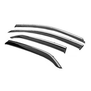 Window Deflectors with Chrome Trim Niken Luxury (4 pcs) Toyota Corolla 2007-2013 photo 2