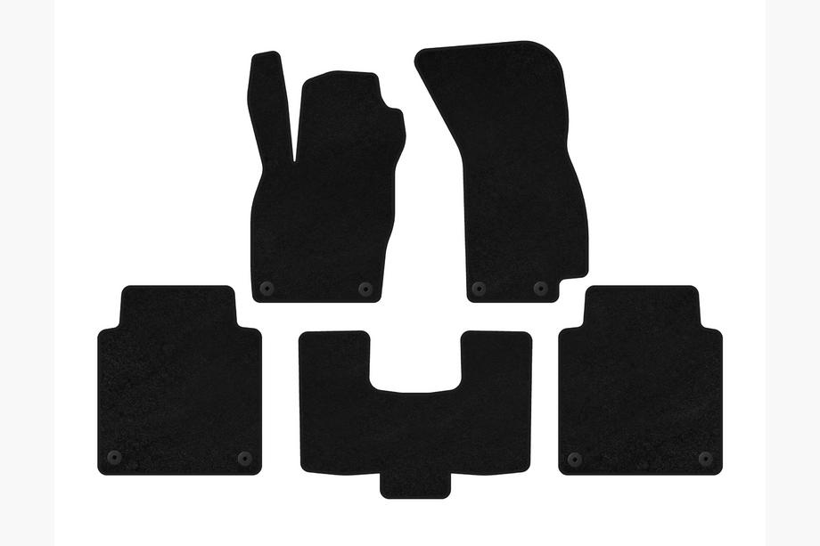 Audi A8 2018- Deluxe Textile Floor Mats (Long, Black) Photo 1