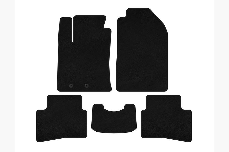 Kia Stonic 2017- Deluxe Textile Floor Mats (2017-2019, Black) Photo 1